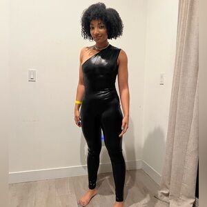 Black One-Shoulder Jumpsuit